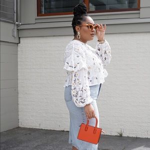 Zara Beaded Cropped Shirt
